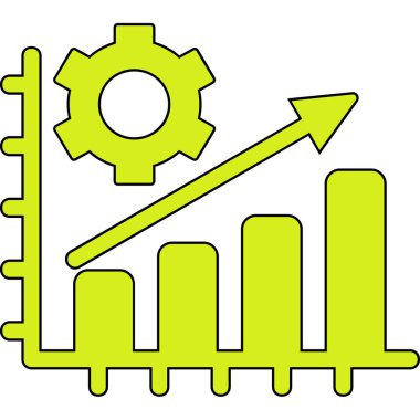 Üretim düzlüğü simgesi, vektör illüstrasyonu