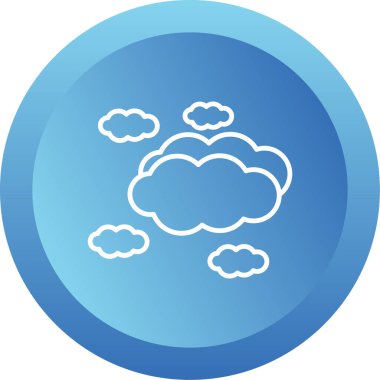 Bulutlar. Web simgesi basit illüstrasyon 