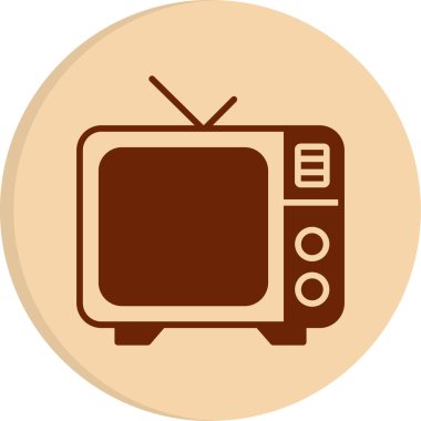 Televizyon. Web simgesi basit illüstrasyon 