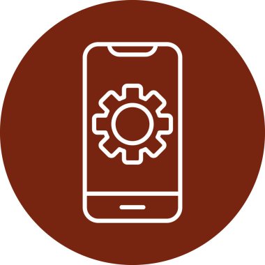 akıllı telefon ayarlama web simgesi vektör çizimi 