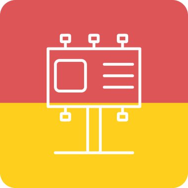 Billboard web simgesi, vektör çizim 
