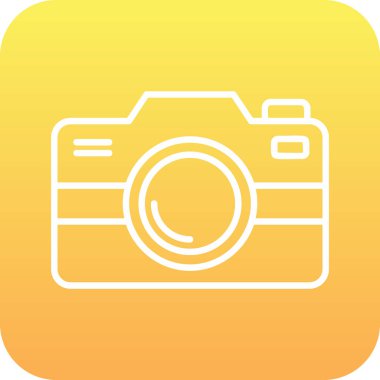 Fotoğraf makinesi simgesi, vektör illüstrasyonu. düz tasarım biçimi              