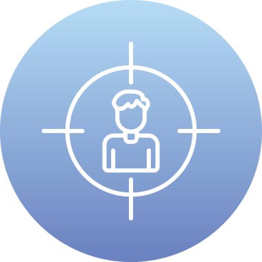 İnsan hedef simgesi, vektör illüstrasyonu basit tasarım