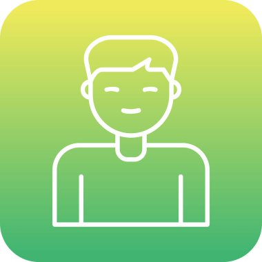  Erkek kullanıcı. Web simgesi basit illüstrasyon