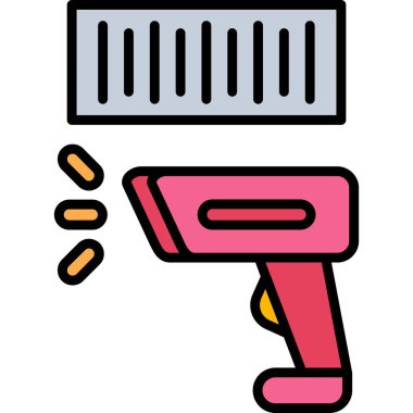 Barkod Tarayıcı simgesi, vektör illüstrasyonu