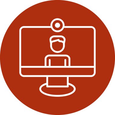 Video Arama simgesi, düz tasarım