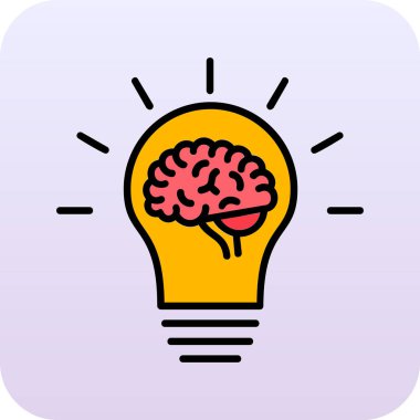 Fikir simgesinin vektör illüstrasyonu 