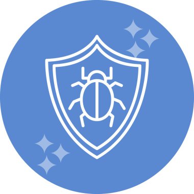 Antivirüs web simgesi, vektör çizimi