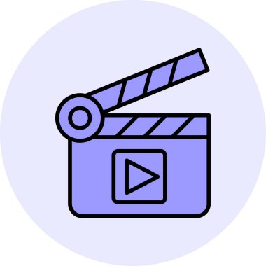 El çırpma tahtası web simgesi basit illüstrasyon 