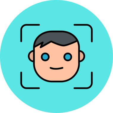 avatar erkek kullanıcı simgesi, yüz kimliği 