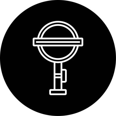 Yer altı işareti web simgesi, vektör illüstrasyonu