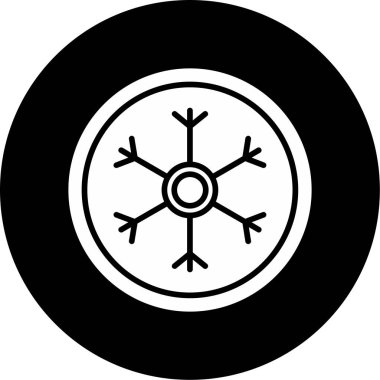 Kar tanesi. Web simgesi basit illüstrasyon 