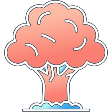 Ağaç. Web simgesi basit illüstrasyon 