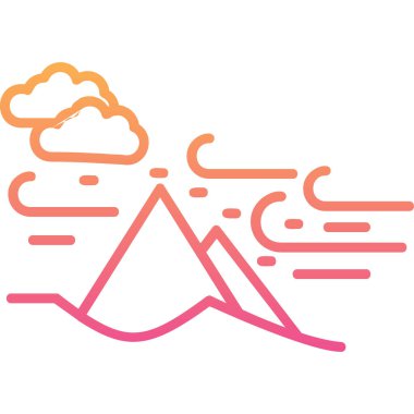 Kum fırtınası web simgesi, vektör illüstrasyonu