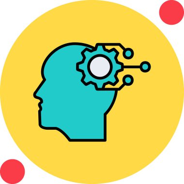 Düşünüyorum. Web simgesi basit illüstrasyon           