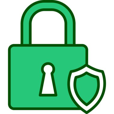 Asma kilit. Web simgesi basit illüstrasyon