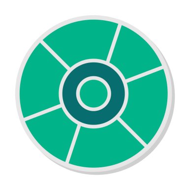 cd disk simgesi, vektör illüstrasyonu basit tasarım