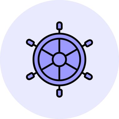 Dümen. Web simgesi basit illüstrasyon