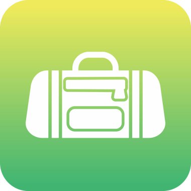 Spor çantası simgesi, vektör illüstrasyonu