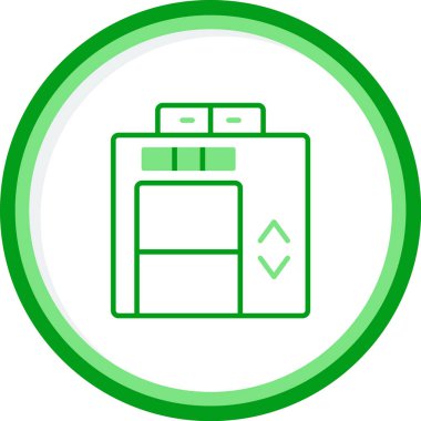 Asansör web simgesi, vektör illüstrasyonu