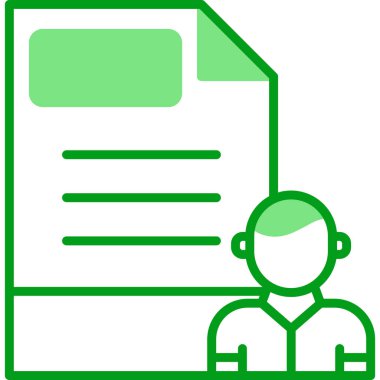 belge simgesi, vektör illüstrasyonu basit tasarım