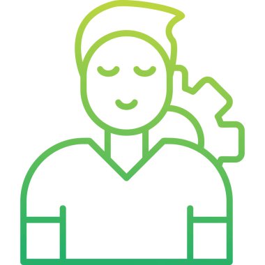 Çalışan Yönetimi simgesi, vektör illüstrasyonu