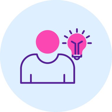 Fikir simgesinin vektör illüstrasyonu 