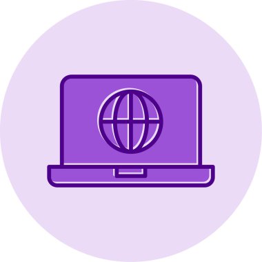 dizüstü bilgisayar simgesi, vektör illüstrasyonu basit tasarım