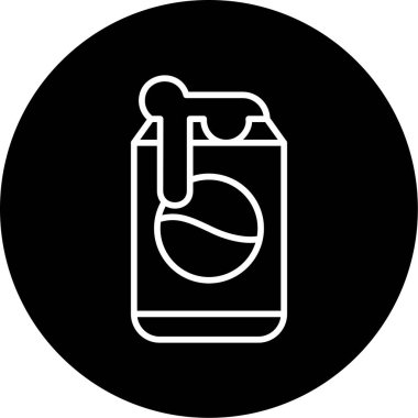 Soda kutusu. Web simgesi basit illüstrasyon