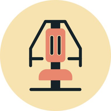 Chest Press makine simgesinin vektör illüstrasyonu