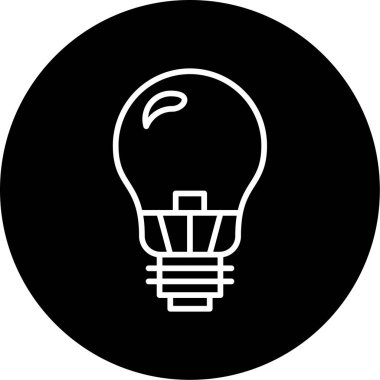 ampul simgesi, vektör illüstrasyonu 