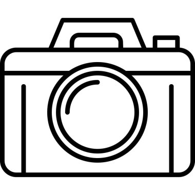 Bir kamera simgesinin vektör illüstrasyonu 