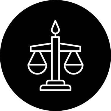 Ölçek simgesi, vektör illüstrasyonu basit tasarım