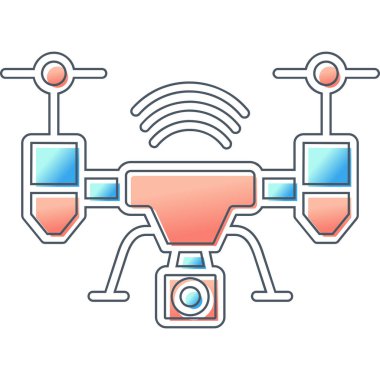 Drone simgesi vektör illüstrasyon tasarımı