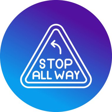 Yol işaretini durdur. Web simgesi basit illüstrasyon 