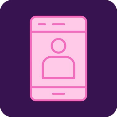 Mobil Kullanıcı simgesinin vektör çizimi