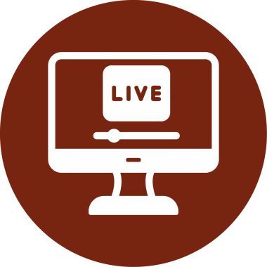 Yaşa. Web simgesi basit bir illüstrasyon. Ben...