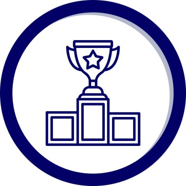 Galibiyet kupa vektör simgesi