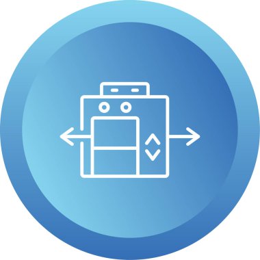 Asansör web simgesi, vektör illüstrasyonu