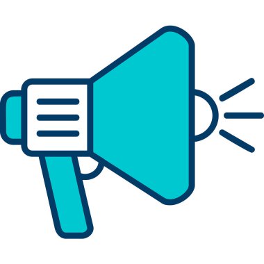 megafon web simgesi, vektör çizim 