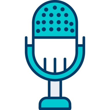 Retro mikrofonun vektör illüstrasyonu