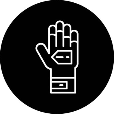 Koruyucu eldiven simgesi, vektör illüstrasyon tasarımı