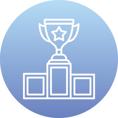 Galibiyet kupa vektör simgesi