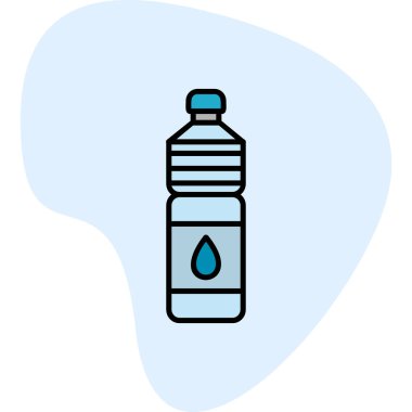 Su şişesi. Web simgesi basit illüstrasyon