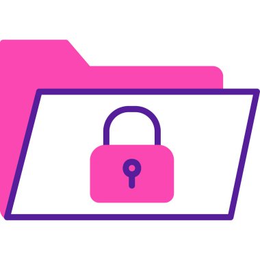 Güvenli Veri Web simgesi vektör illüstrasyonu 