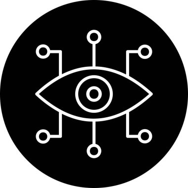 Siber göz. Web simgesi basit illüstrasyon
