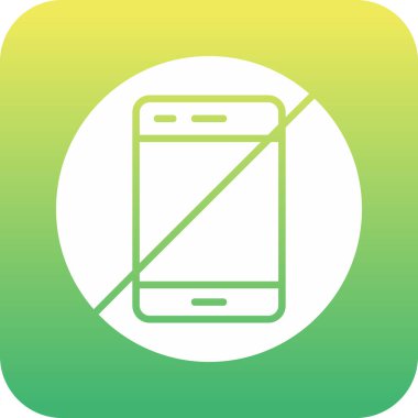 Cep telefonu yasak işareti. Web simgesi basit tasarım
