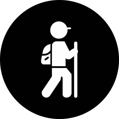 Yürüyüş man web simgesi vektör illüstrasyonu 