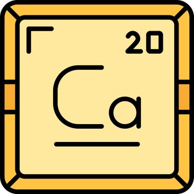 Kalsiyum web simgesi, vektör illüstrasyonu