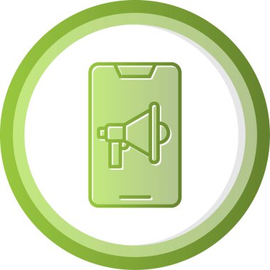 Megafon ikonu vektör illüstrasyonu 